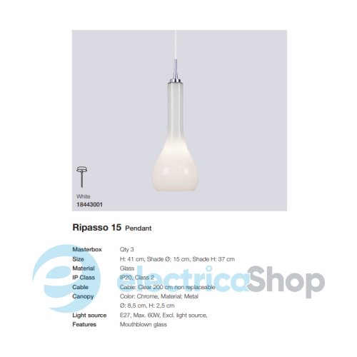 Підвісний світильник Nordlux RIPASSO 15 18443001