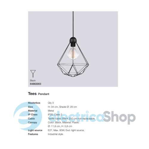 Підвісний світильник Nordlux TEES 84863003