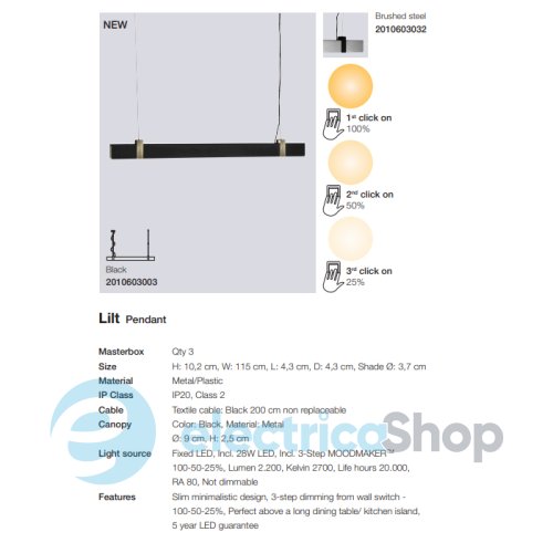 Підвісний світильник Nordlux LILT 2010603003