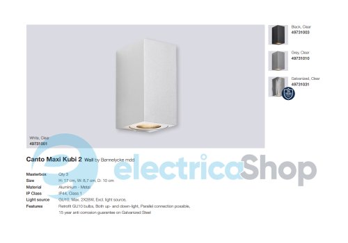 Уличный светильник Nordlux CANTO MAXI Kubi 2 49731010