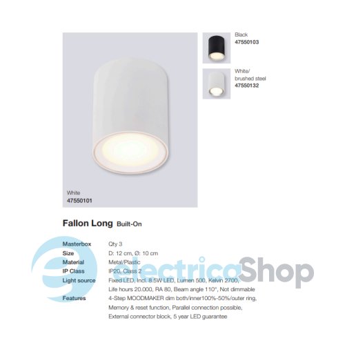 Точковий накладний світильник Nordlux FALLON 47550101