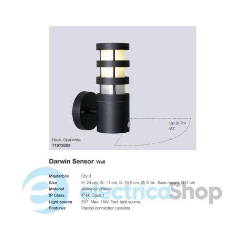 Вуличний світильник Nordlux DARWIN Sensor 71972003