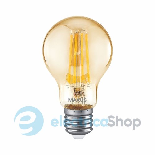 Лампа светодиодная MAXUS A60 FM 8W 2700K 220V E27 Golden 1-MFM-761