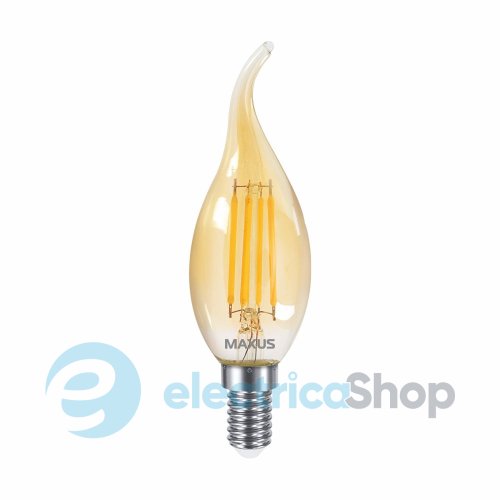 Лампа світлодіодна MAXUS C37 FM-T 4W 2700K 220V E14 Golden 1-MFM-731