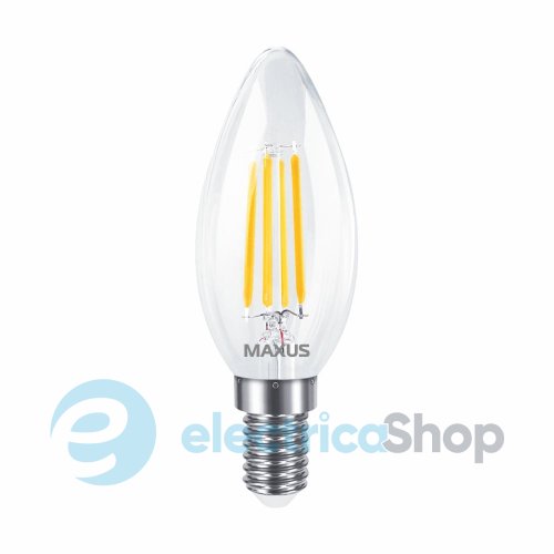 Лампа светодиодная MAXUS C37 FM 7W 4100K 220V E14 Clear 1-MFM-734