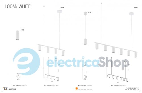Підвісний світильник TK-Lighting LOGAN WHITE 4422