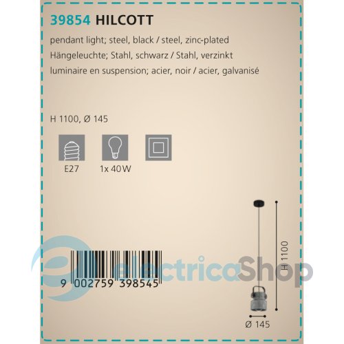 Подвесной светильник Eglo HILCOTT 39854