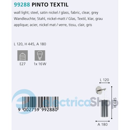 Бра Eglo PINTO TEXTIL 99288