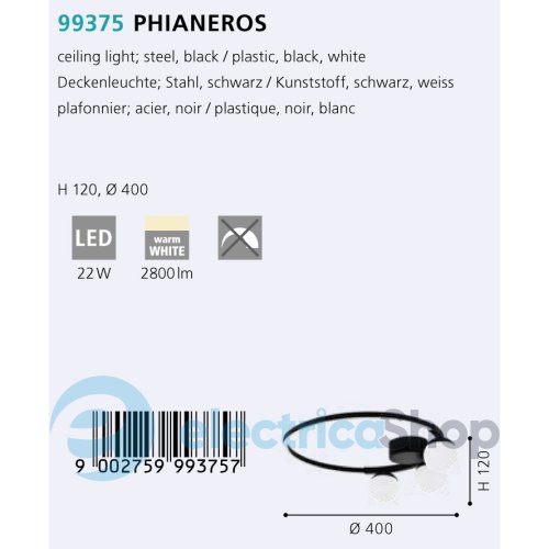 Люстра Eglo 99375 PHIANEROS LED