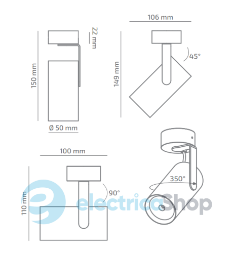 Светильник-спот BARVANOR Beep BP-SR-00840045LS490-RAL9003