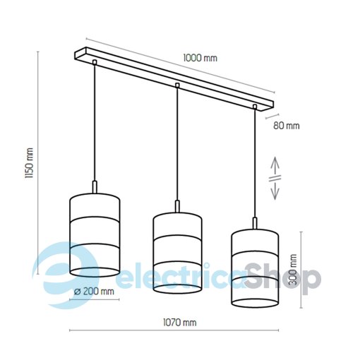 Подвесной светильник TK-Lighting BOGART WHITE 3209