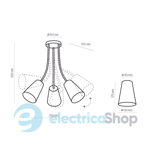 Люстра TK-Lighting WIRE SILVER 3241