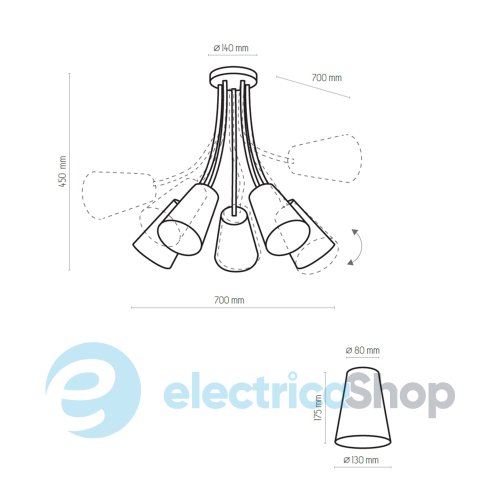 Люстра TK-Lighting WIRE SILVER 3242
