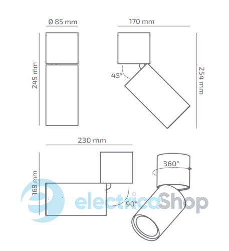 Світильник-спот BARVANOR Cadence CD-SR-02940038RF490-RAL9003