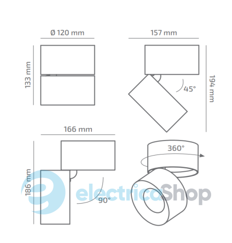 Світильник-спот BARVANOR Rise RS-SR-01940038RF490-RAL9003