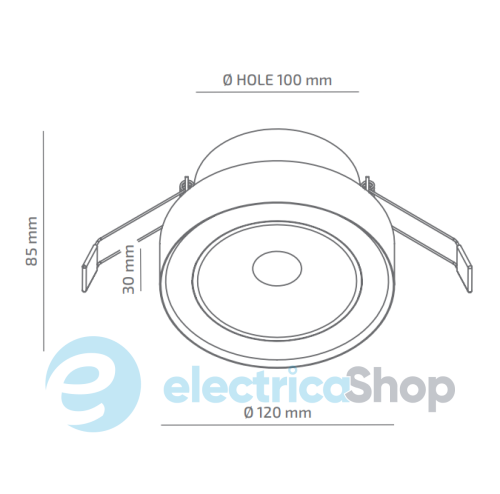 Точечный светильник BARVANOR O-12 O-CL-02030038LS390-RAL9005