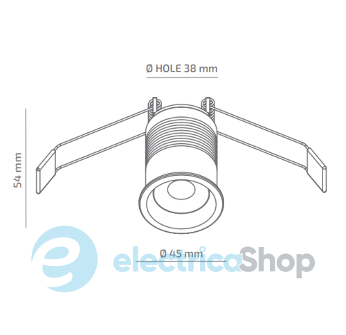 Точковий світильник BARVANOR One Light ONL-CL-00640040LS490-RAL9003 (в гіпсокартон)