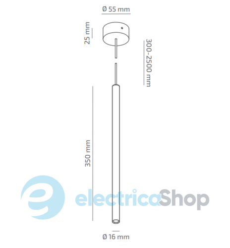 Подвесной светильник BARVANOR Rain 2.0 350 RN-SP-00330023LS290-035-RAL9003
