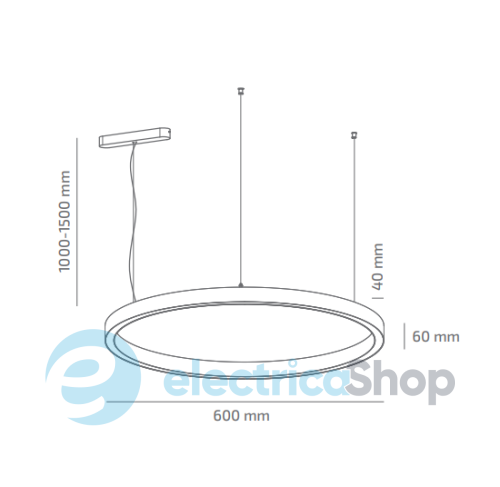 Підвісний світильник BARVANOR Bubble 600 BL-SP-02730103RM490-D060-RAL9003