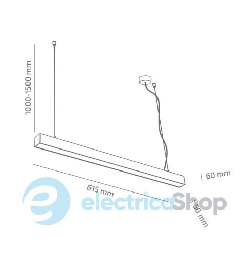Подвесной светильник BARVANOR Stick 600 SK-SP-01730103RM390-060-RAL9003