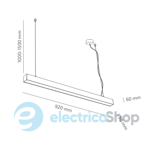 Подвесной светильник BARVANOR Stick 900 SK-SP-02630103RM390-090-RAL9003