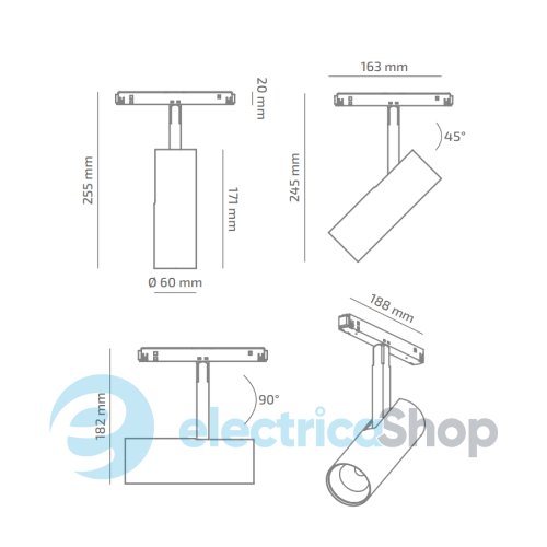 Трековый светильник BARVANOR Tender 48 TD-TL-01130023RF390-RAL9005