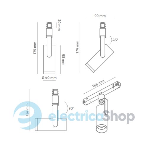 Трековый светильник BARVANOR Fond 48 FD-TL-00540038RF490-RAL9005