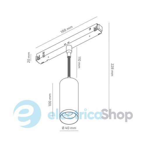 Трековий світильник BARVANOR Fond Flexi 48 FDF-TL-00540038LS490-RAL9005