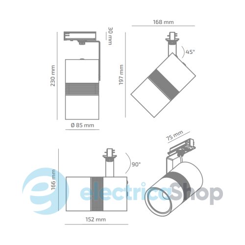 Трековий світильник BARVANOR Slide Long SDL-TL-01940038RF490-RAL9003