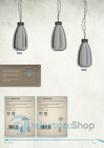 Підвісний світильник Eglo BRICKFIELD 43394