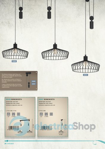 Підвісний світильник Eglo WINKWORTH 43437