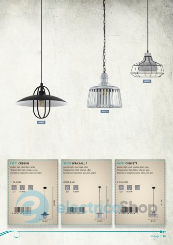 Підвісний світильник Eglo CREGAN 43301