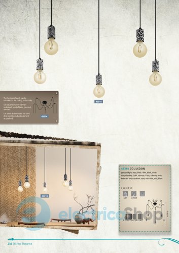 Подвесной светильник Eglo COULSDON 43314