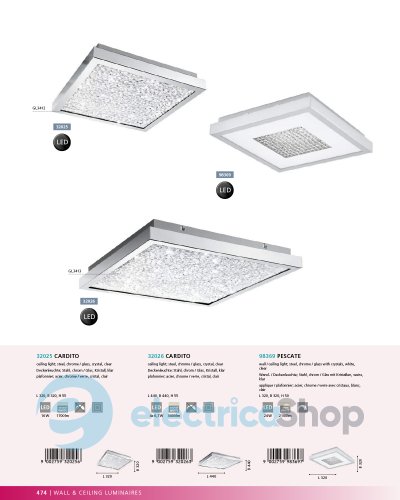 Стельовий світильник Eglo CARDITO 32025 LED
