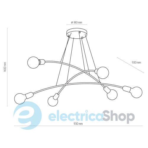 Люстра TK-Lighting HELIX Gold 2728