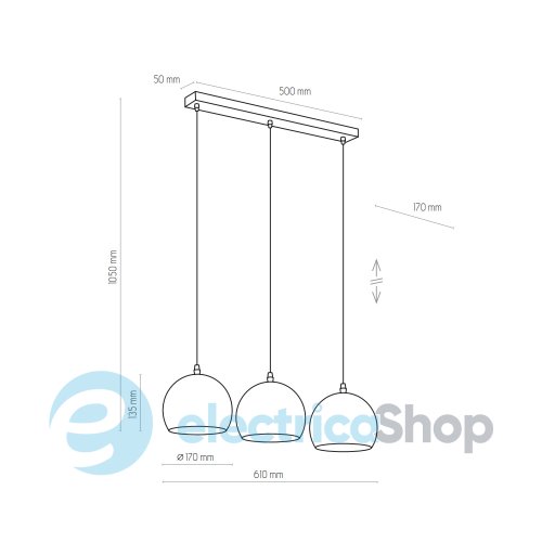 Подвесной светильник TK-Lighting YODA BLACK ORBIT 2081