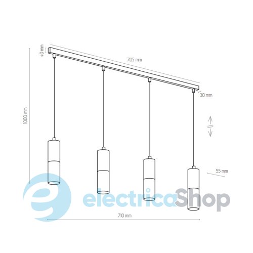 Підвісний світильник TK-Lighting ELIT Black 4367