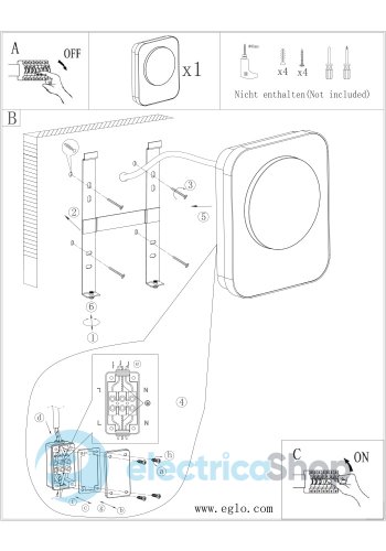 Уличный настенный светильник Eglo MADRIZ 99583