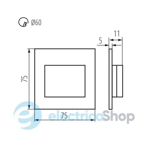 Встраиваемый светильник Kanlux ERINUS LED LL GR-NW 33331