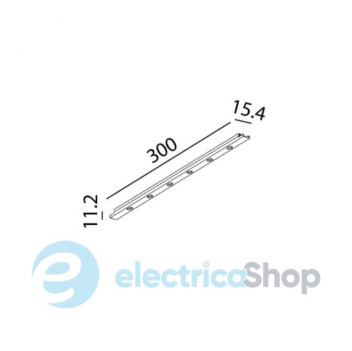 Магнитный трековый светильник LTX MINI LINE42 COMFORT 300 линейный белый (07.3001.4.930.WH)