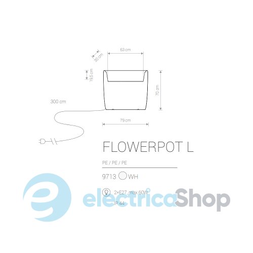 Садовый светильник Nowodvorski FLOWERPOT L 9713