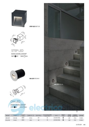 Сходовий світильник Nowodvorski OIA LED 9102 BLACK