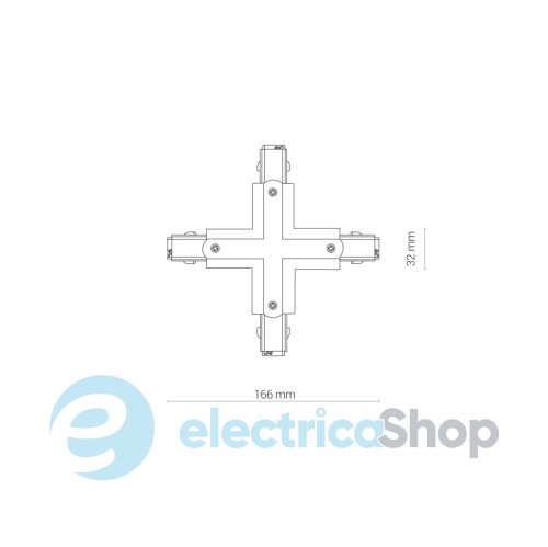 Конектор X-подібний Nowodvorski 8701 CTLS TRACK POWER X CONNECTOR WHITE