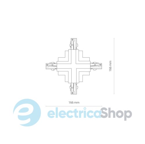 Коннектор X-образный Nowodvorski 8678 CTLS TRACK RECESSED POWER X CONNECTOR WHITE