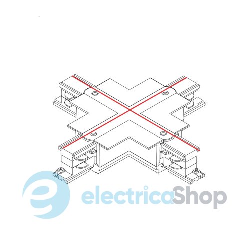Коннектор X-образный Nowodvorski 8678 CTLS TRACK RECESSED POWER X CONNECTOR WHITE