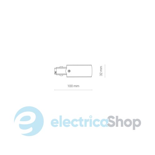 Ввід живлення Nowodvorski 8712 CTLS TRACK POWER END CAP RIGHT PE-R WHITE