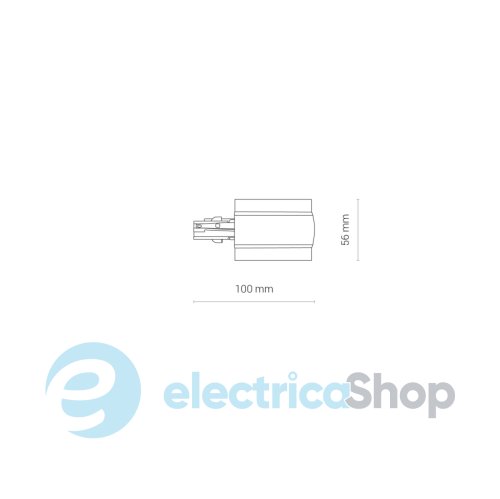 Ввод питания Nowodvorski 8690 CTLS TRACK RECESSED POWER END CAP RIGHT PE-R BLACK