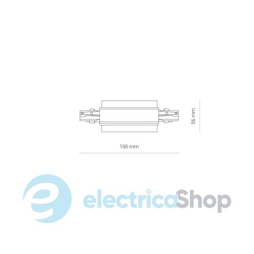 Коннектор прямой Nowodvorski 8686 CTLS TRACK RECESSED POWER STRAIGHT CONNECTOR WHITE