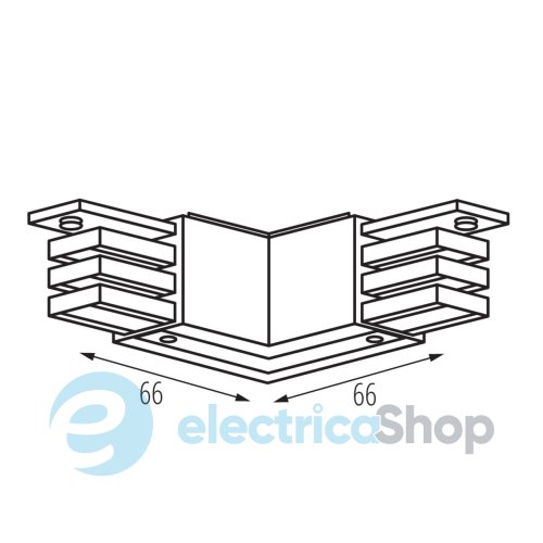 Соединитель угловой Kanlux TEAR N CON-L RL-W (33242) 3 фазы