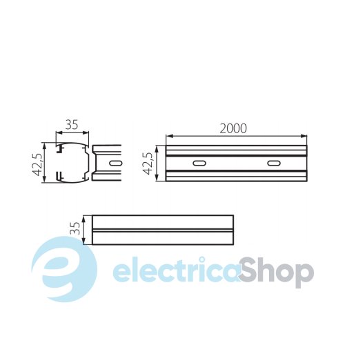 Шинопровод Kanlux TEAR TR 2M-WH (22593) 2м 3 фазы